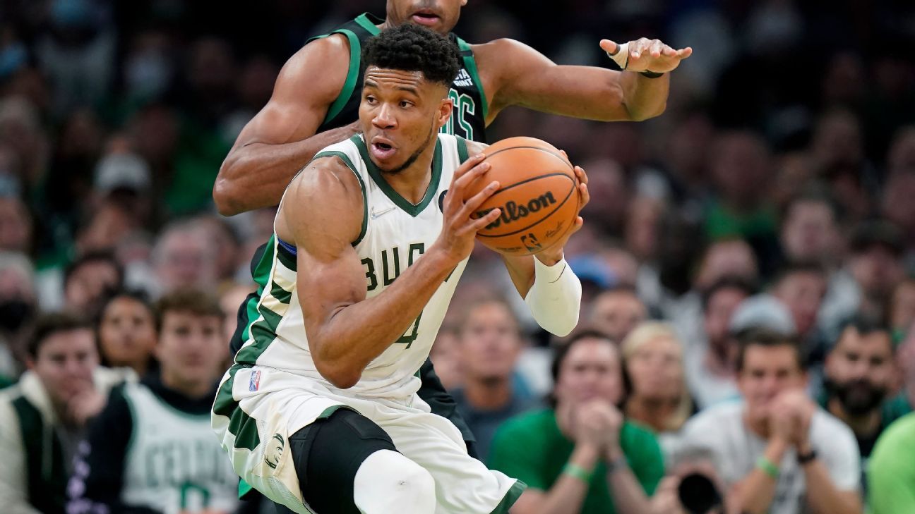 Giannis Antetokounmpo's second career playoff triple-double leads Milwaukee Buck..