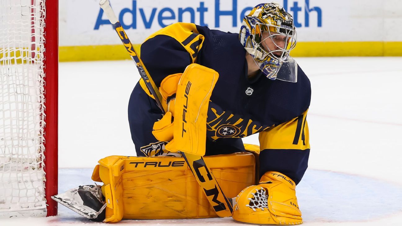 Juuse Saros Nashville Predators Game-Used 2020 NHL Winter Classic Jersey -  Served As Backup Goaltender - NHL Auctions