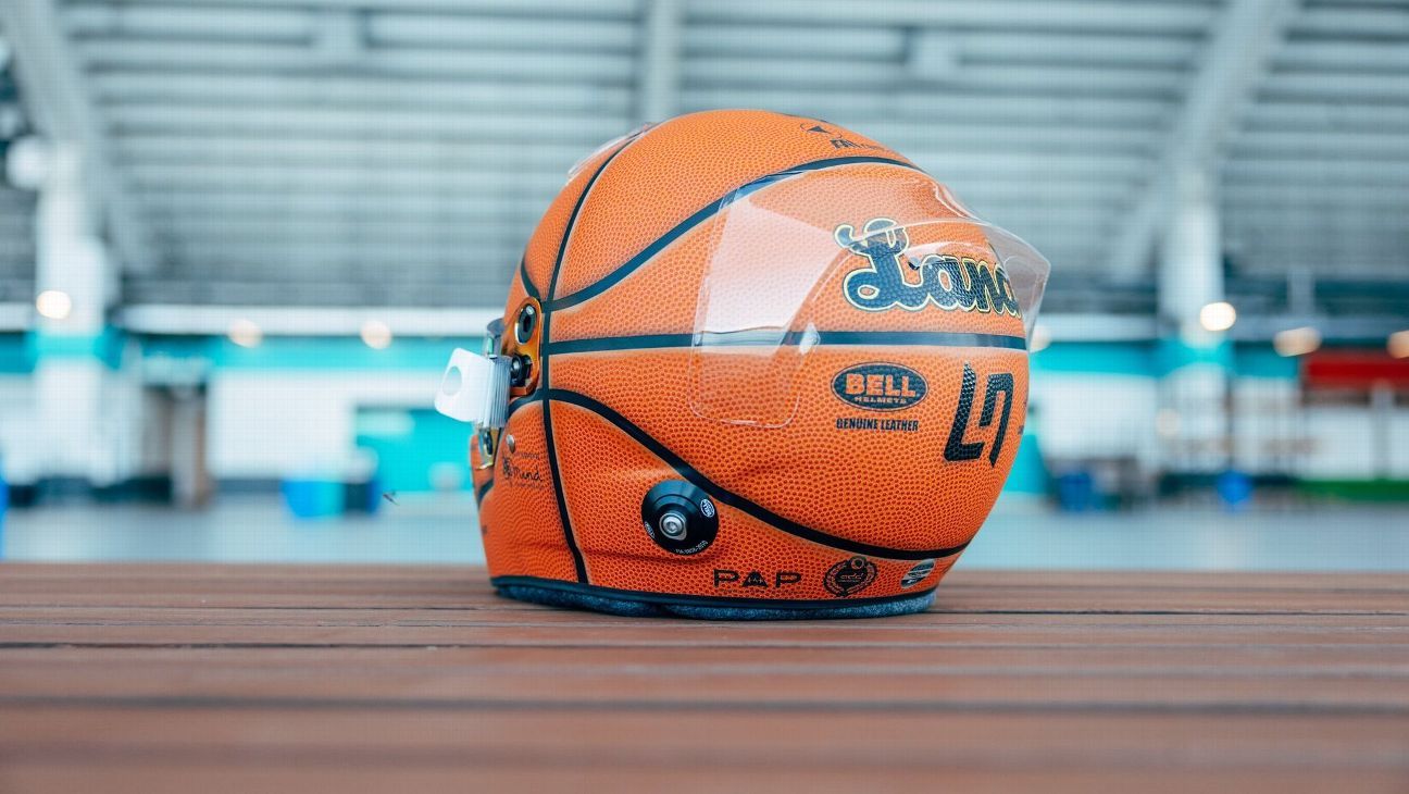 Lando Norris reveals basketball helmet for Miami GP, pokes fun at