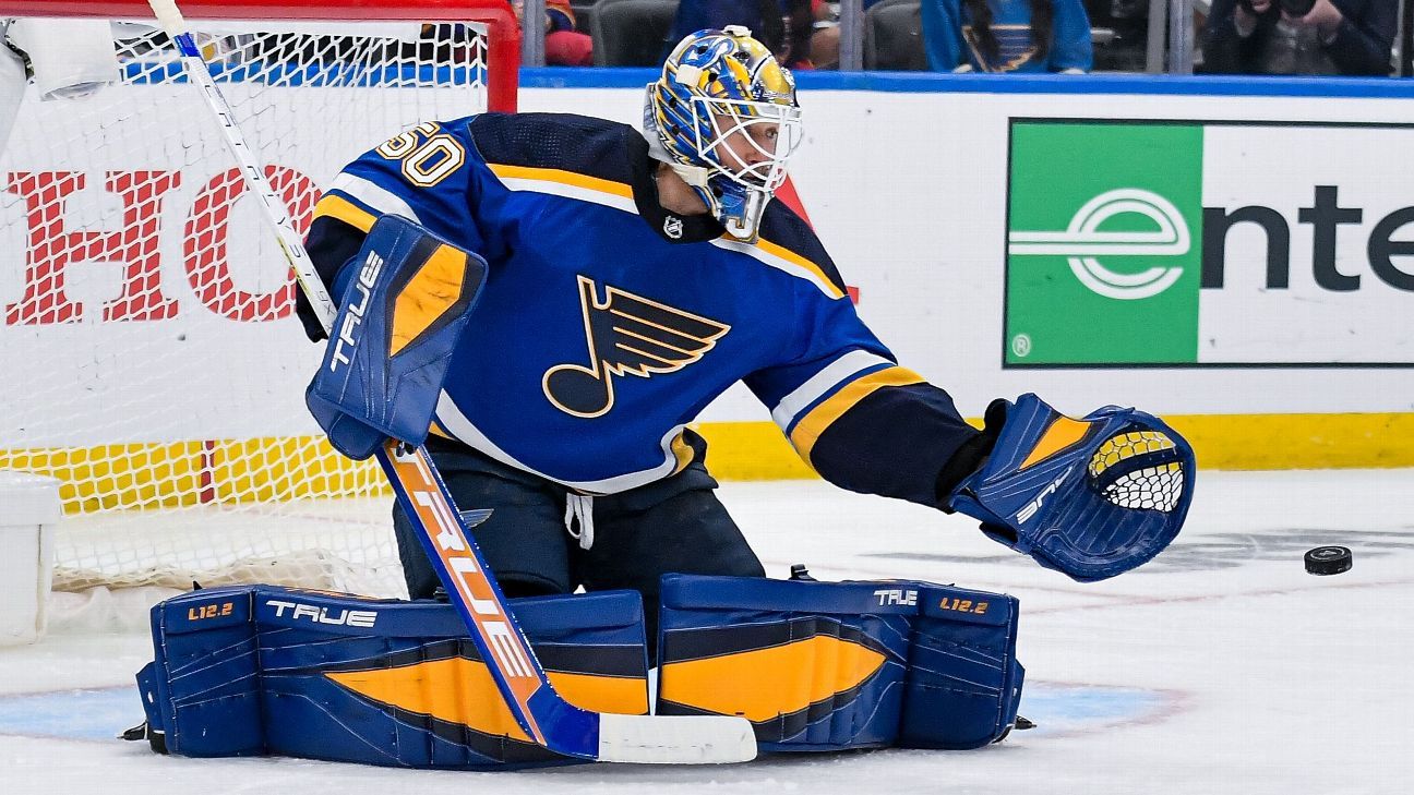 Jordan Binnington, thrilled to be back in net for 'fun moments,' boosts St.  Louis Blues in Game 4