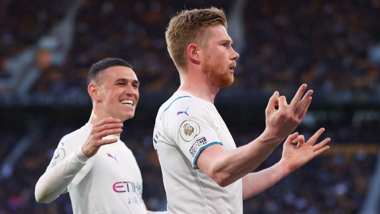 Kevin de Bruyne mimics Erling Haaland celebration on four-goal night