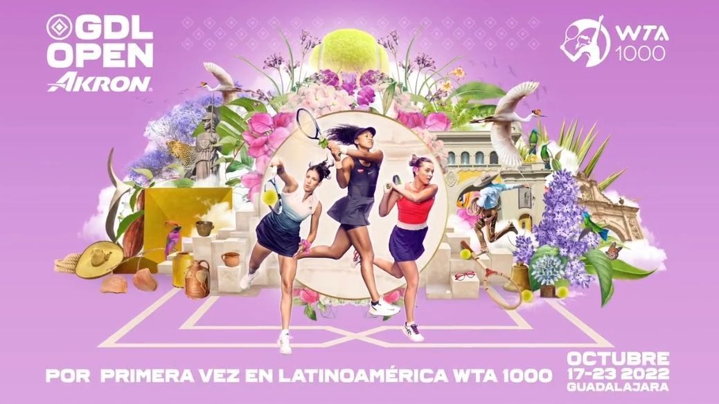 Presentan el GDL Open Akron, primer WTA 1000 que se jugará en América