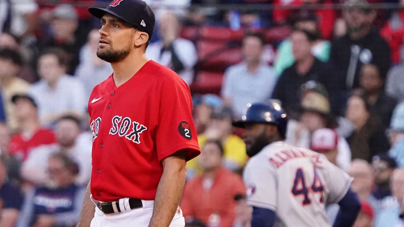 Boston Red Sox starter Nathan Eovaldi the third pitcher ever to allow five homer..