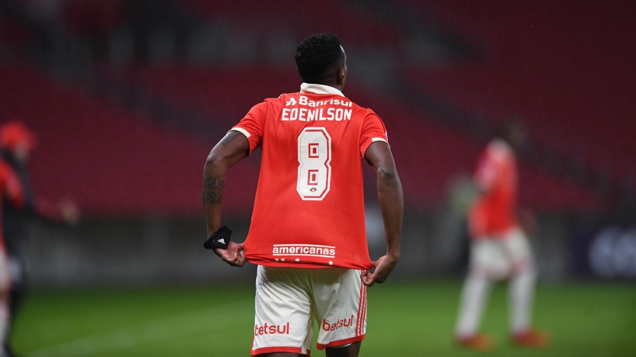 Edenilson marca duas vezes, comemora com protesto, e Inter vence na Sul- Americana