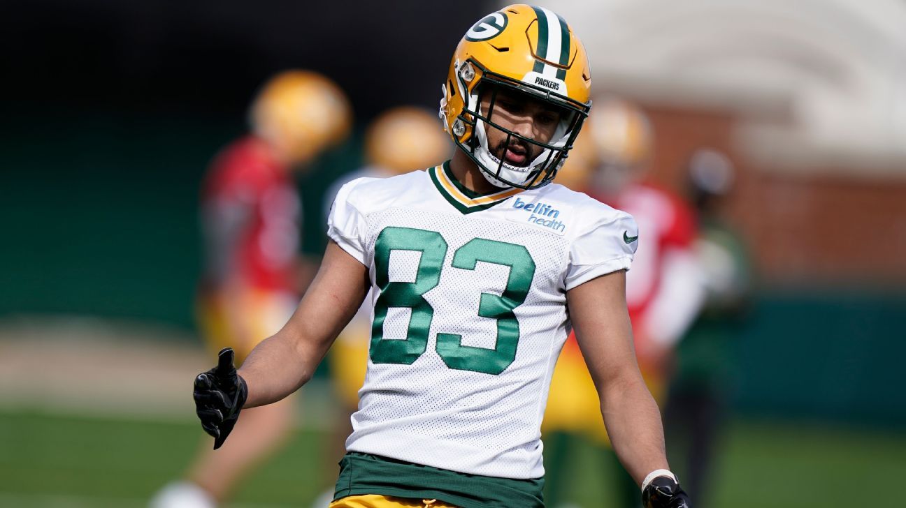 Green Bay Packers wide receiver Samori Toure (83) during a preseason NFL  football game Saturday, Aug. 26, 2023, in Green Bay, Wis. (AP Photo/Mike  Roemer Stock Photo - Alamy