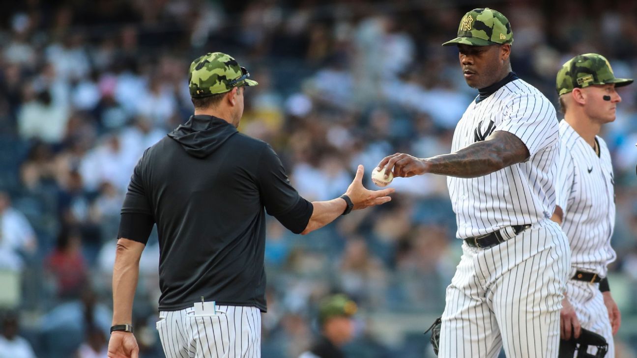 Yankees' Aroldis Chapman goes on IL with leg infection caused by