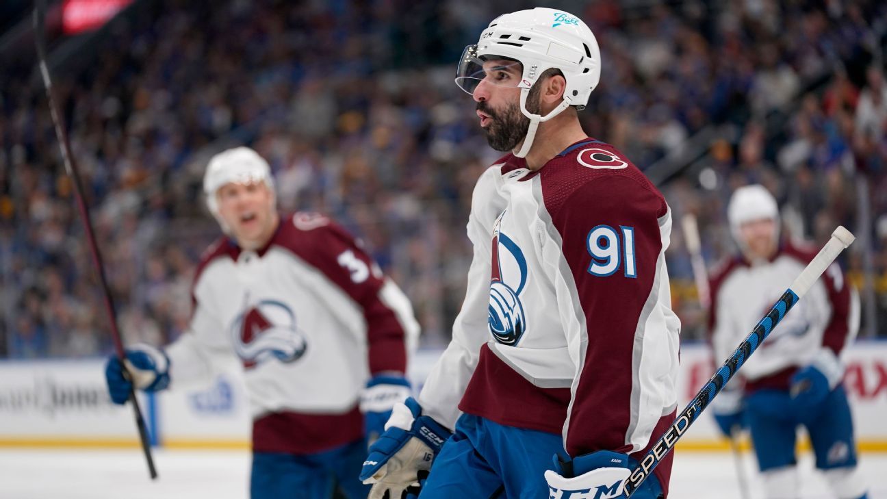 Colorado Avalanche's Nazem Kadri records hat trick in Game 4 to push St. Louis B..