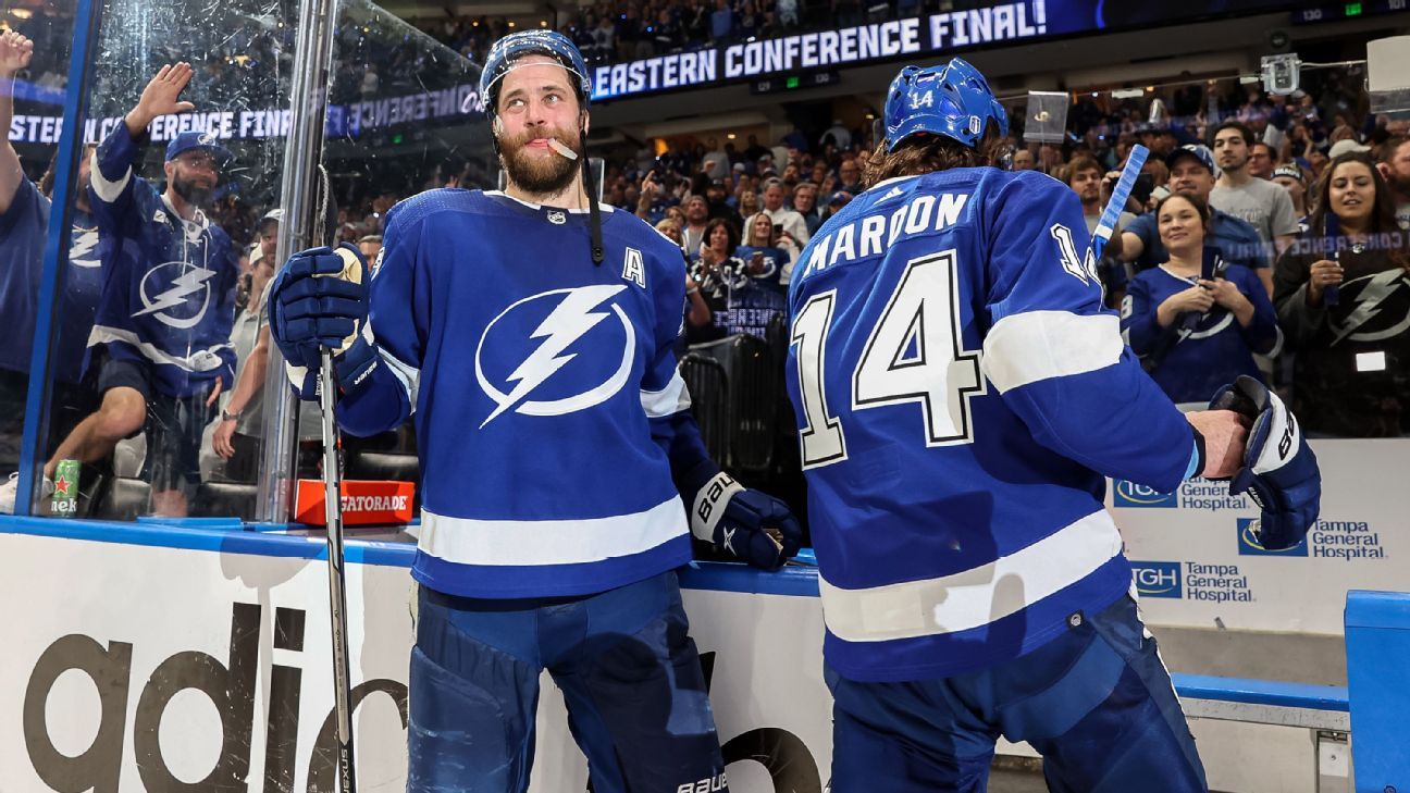 ANY NAME AND NUMBER 2022 STANLEY CUP FINAL TAMPA BAY LIGHTNING