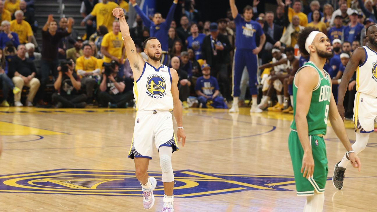Stephen Curry collectibles market stays hot as NBA Finals Game 1 jersey sells fo..