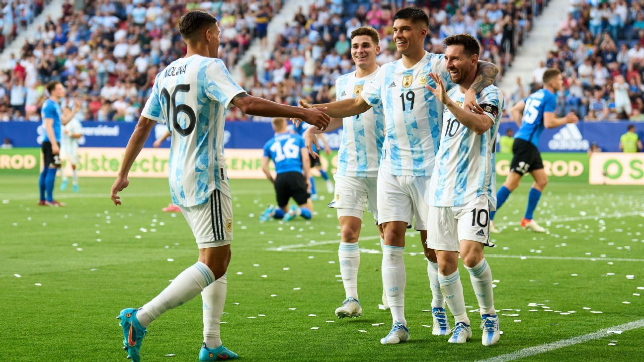 Argentina contra  Estonia – Crónica de partido de fútbol – 5 junio 2022