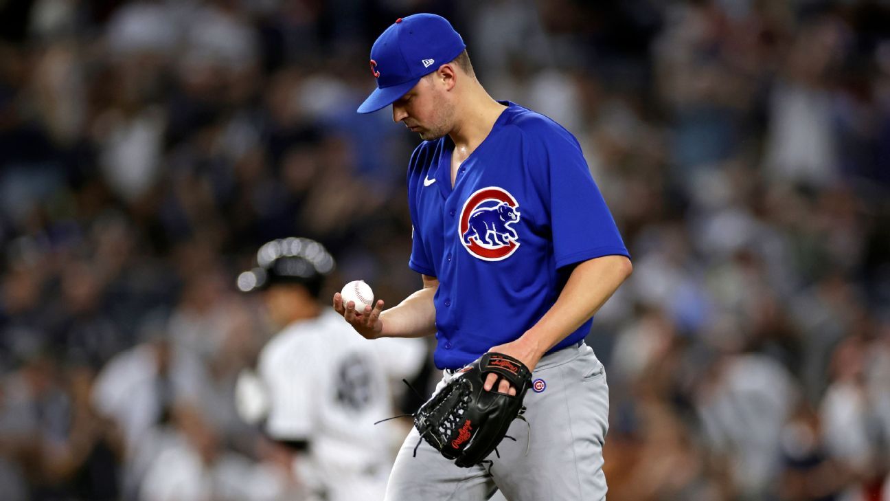 Cubs' Swarmer gives up record-tying six HRs thumbnail