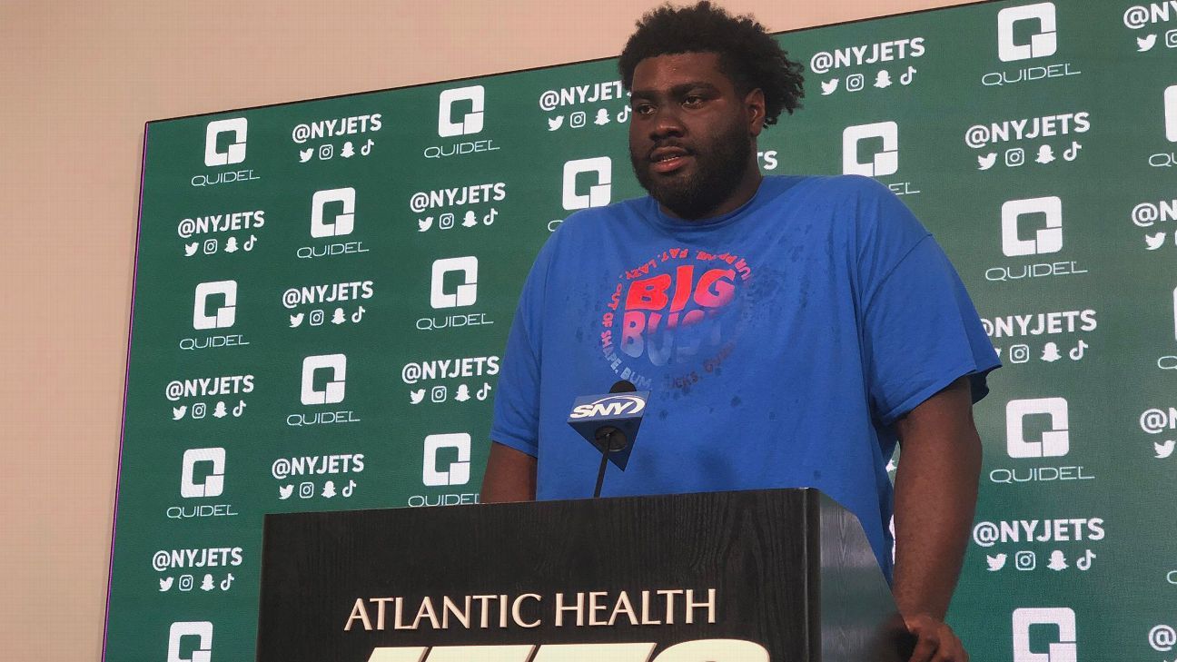 New York Jets coach Robert Saleh says Mekhi Becton's season likely over because ..