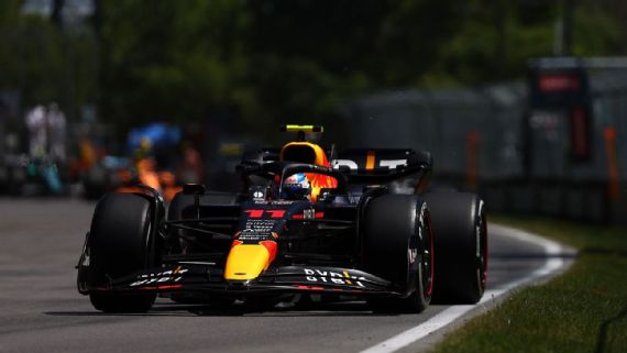 Checo Pérez abandonó el GP de Canadá por problemas con el motor