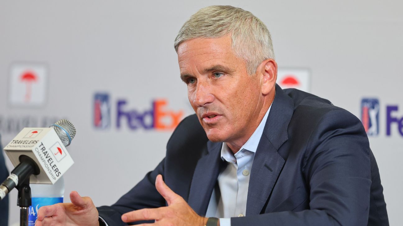 PGA Tour commissioner Jay Monahan says LIV Golf Invitational Series is an 'irrat..