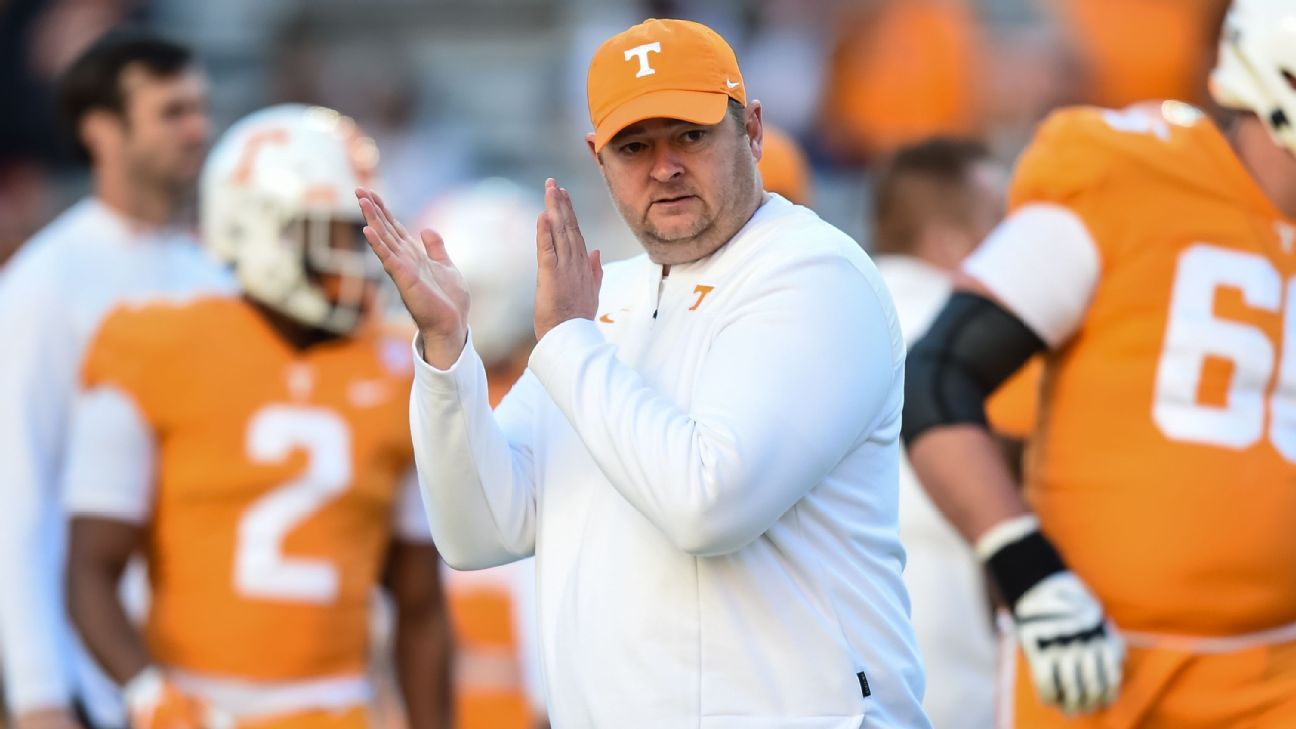 Tennessee football head coach Josh Heupel, two former TN players named to  2024 College Football Hall of Fame ballot