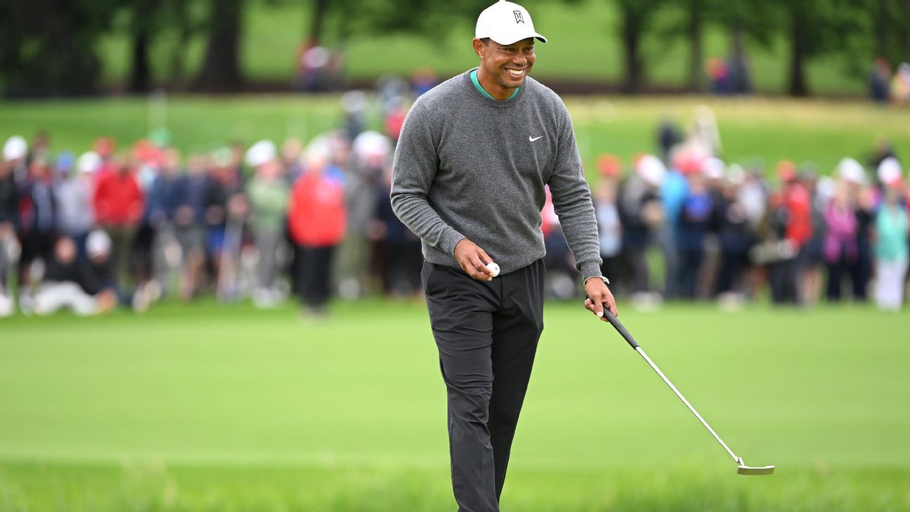 Tiger Woods terminó empatado en el puesto 39 en el JP McManus Pro-Am, con Xander Schauffele ganando