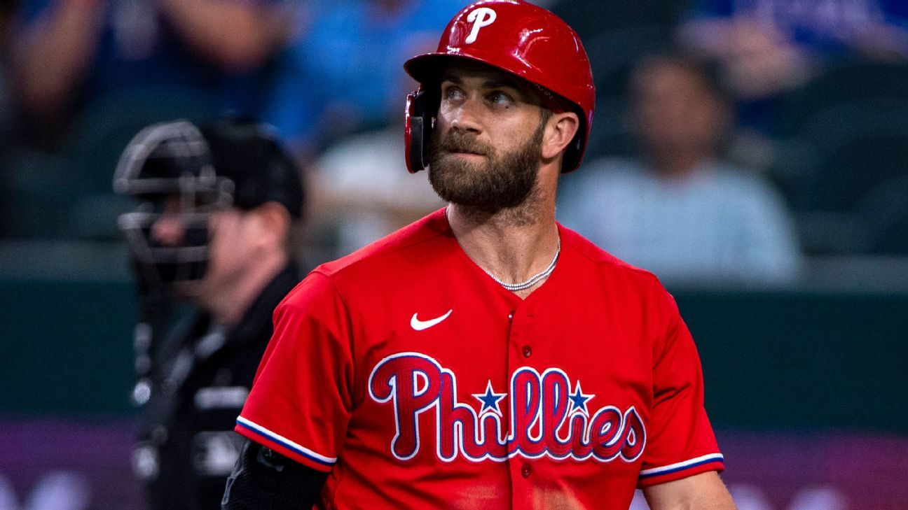 Philadelphia Phillies star Bryce Harper had three pins inserted in  fractured left thumb, but he'll 'be back' in lineup this season - ESPN