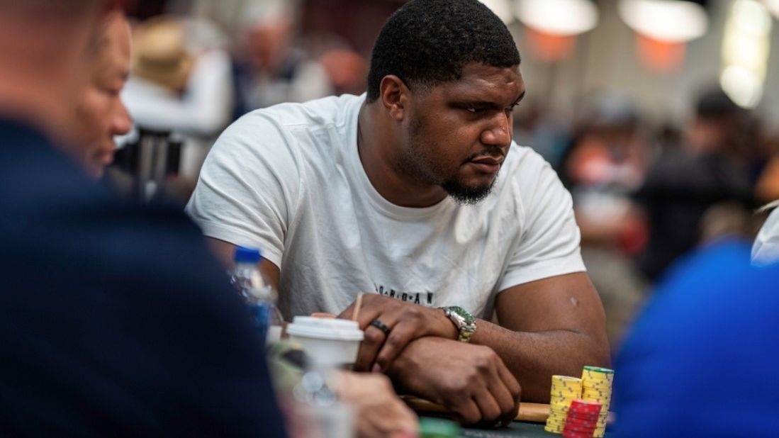 Baltimore Ravens defensive end Calais Campbell (93) during an NFL football  game against the Las Vegas Raiders, Monday, Sept. 13, 2021, in Las Vegas.  (AP Photo/Rick Scuteri Stock Photo - Alamy