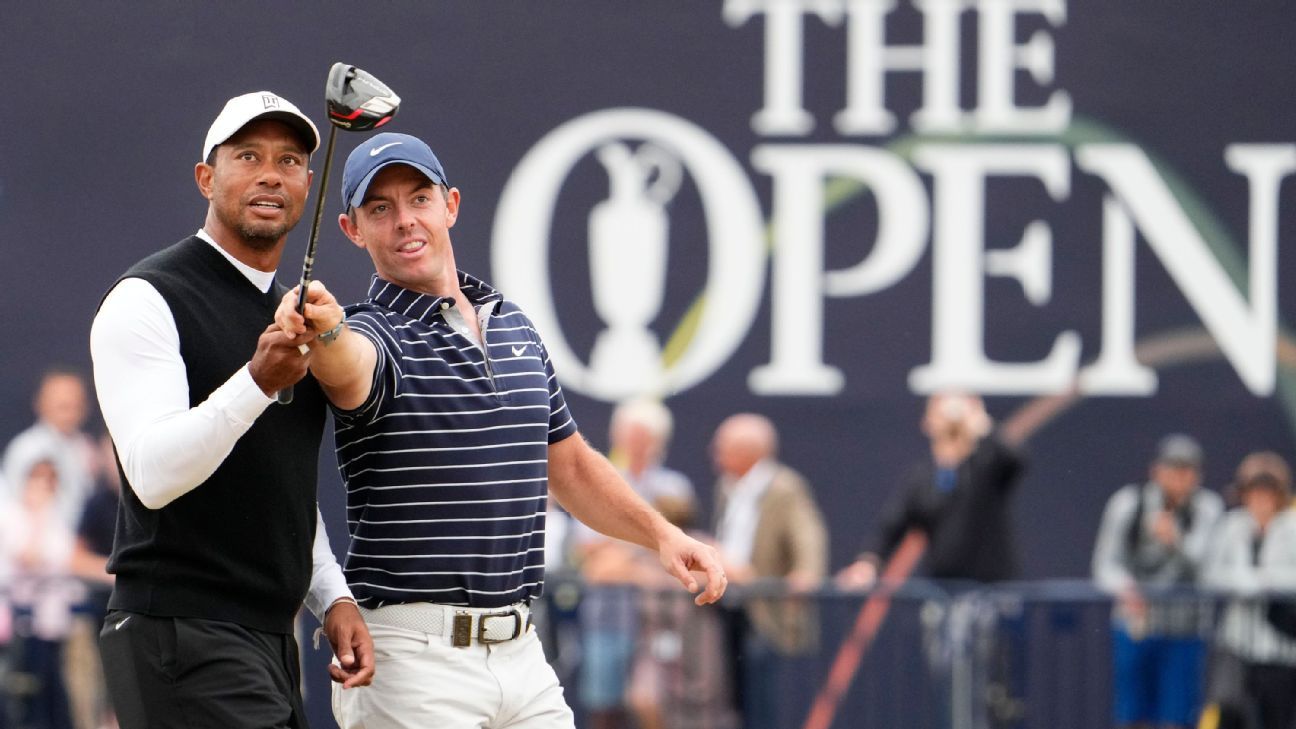 Rory McIlroy betting favorite to win The Open, but long shot Tiger Woods is spor..