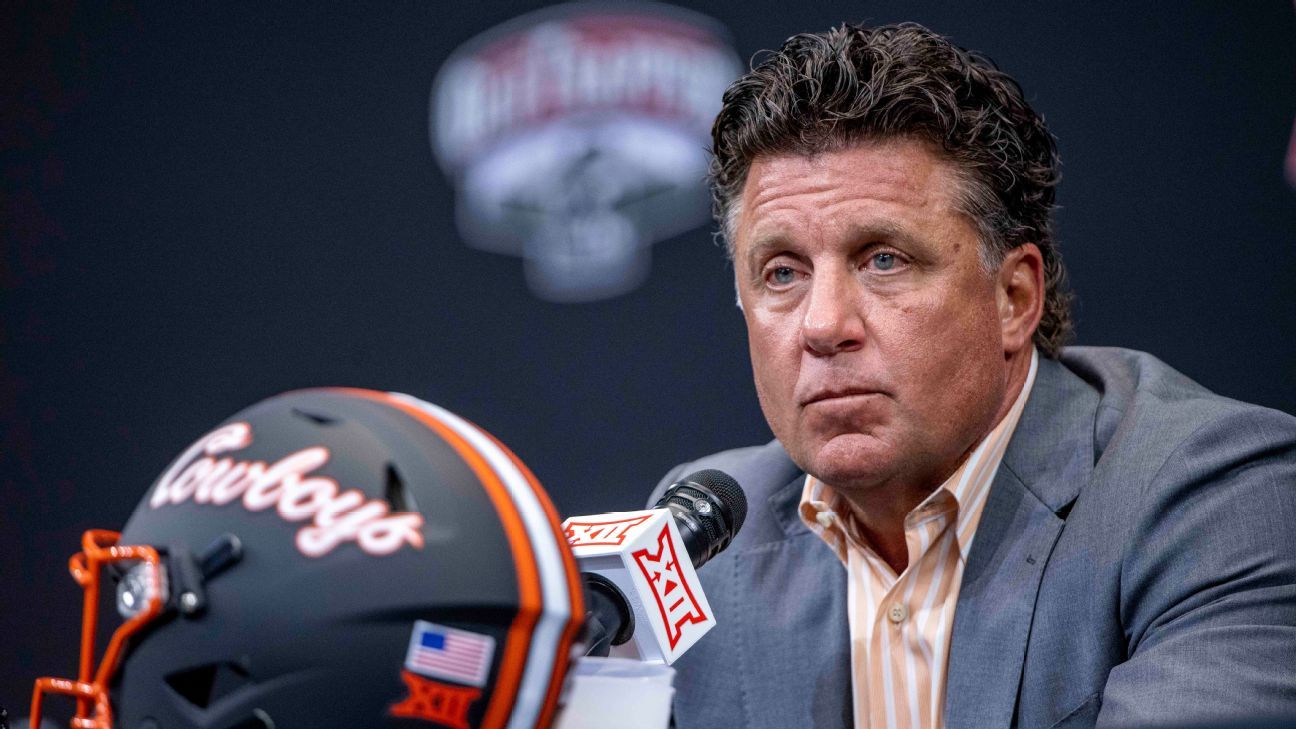 Oklahoma State football coach Mike Gundy asks why Texas Oklahoma allowed in Big 12 business meetings – ESPN