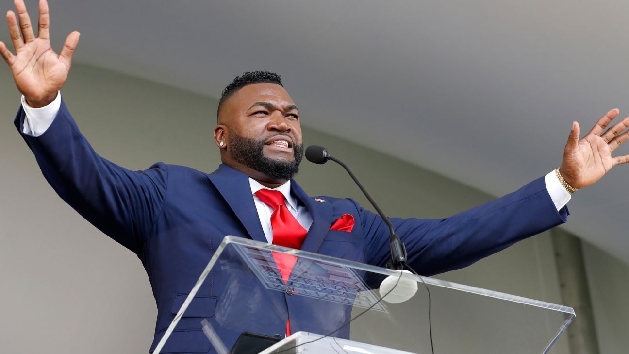 David Ortiz, the first career designated hitter to be selected on first ballot, ..