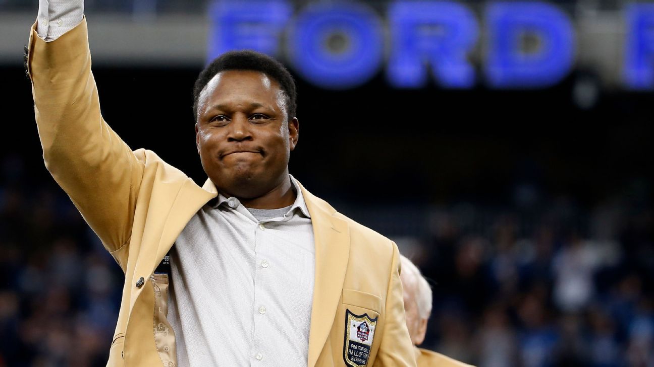 Detroit Lions Hall Fame Running Back Barry Sanders Action Oakland