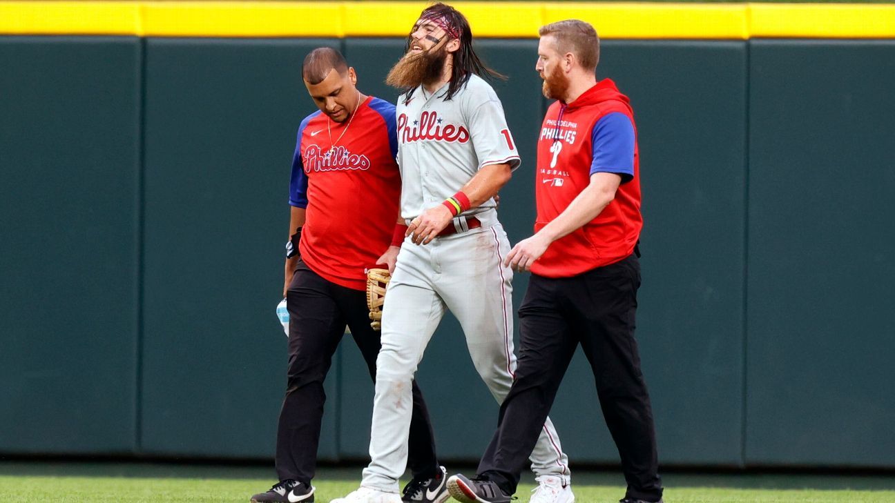 Philadelphia Phillies CF Brandon Marsh hits IL with sprained ankle