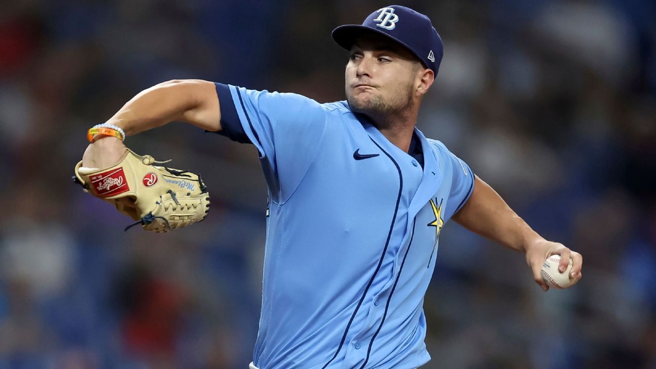 Tampa Bay Rays place ace lefty Shane McClanahan on 15-day IL - ESPN