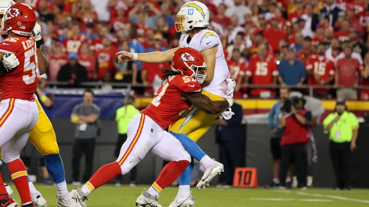 Herbert, short-handed defense lead Chargers past Fins 23-17 – KGET 17