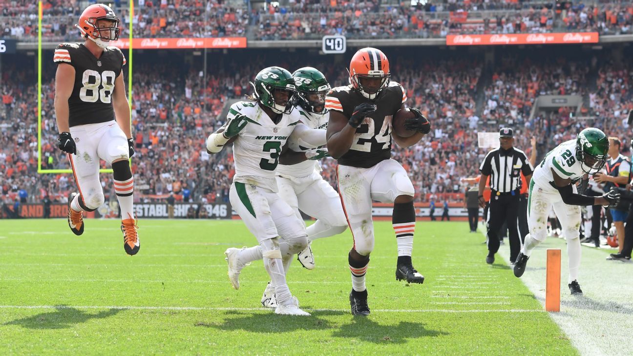 Nick Chubb, RB do Cleveland Browns, admite que gol no final contra o New York Jets ‘nos custou o jogo’