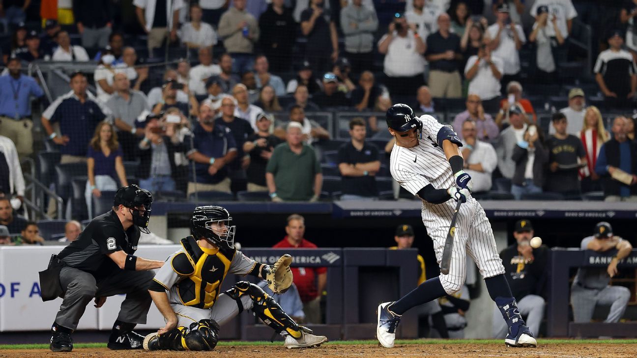 New York Y yankees 99 jersey ankees News: Aaron Judge hits his 61st homer