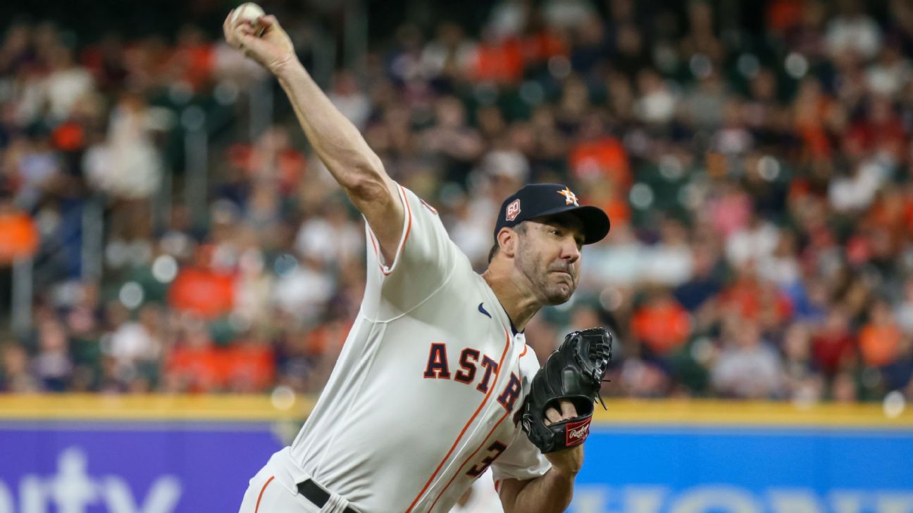 Justin Verlander, do Houston Astros, 1º na vitória sobre o Philadelphia Phillies, tentativa frustrada de 9º