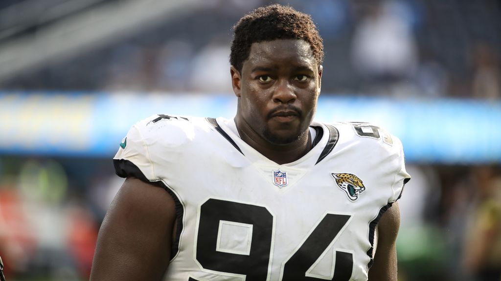 Jacksonville Jaguars defensive tackle Folorunso Fatukasi (94) during the  first half of an NFL football game against the Detroit Lions, Sunday, Dec.  4, 2022, in Detroit. (AP Photo/Duane Burleson Stock Photo - Alamy