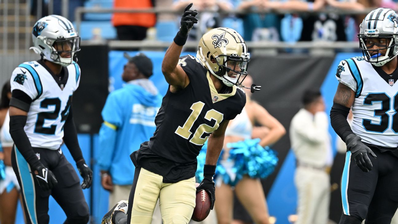 Saints WR Chris Olave (concussion) not expected to play vs. Bengals