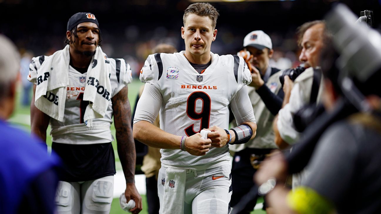 Bengals' Joe Burrow hooks up with Ja'Marr Chase for two touchdowns in win  over Saints