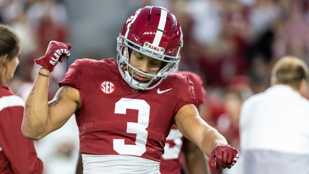 Video appears to show Alabama WR Jermaine Burton hitting fan