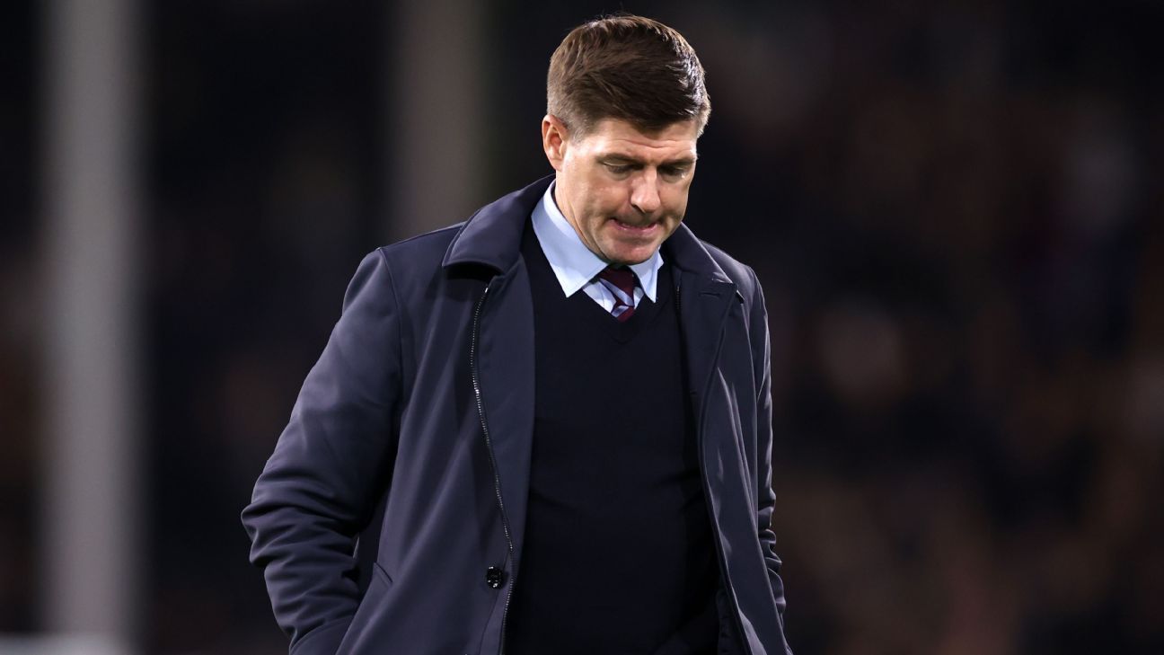 Steven Gerrard out as Aston Villa manager after 3-0 defeat to Fulham