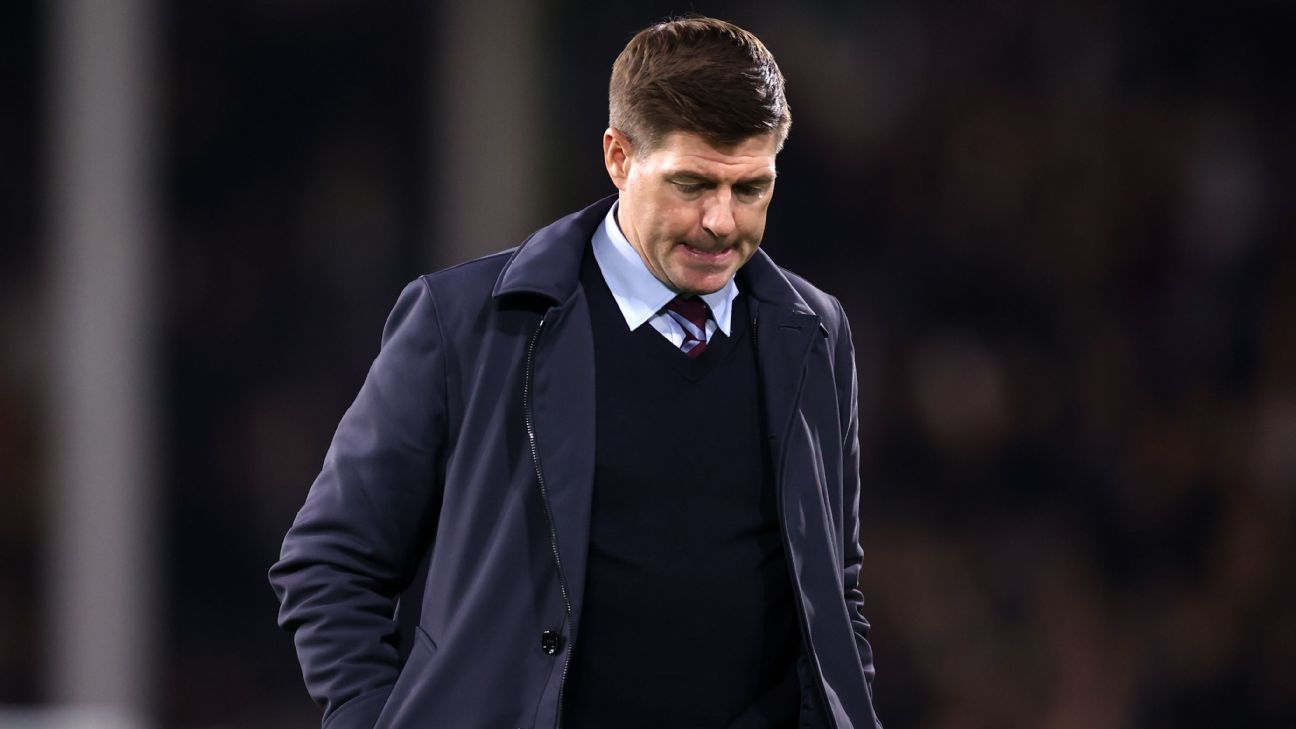 Steven Gerrard out as Aston Villa supervisor after 3-0 defeat to Fulham