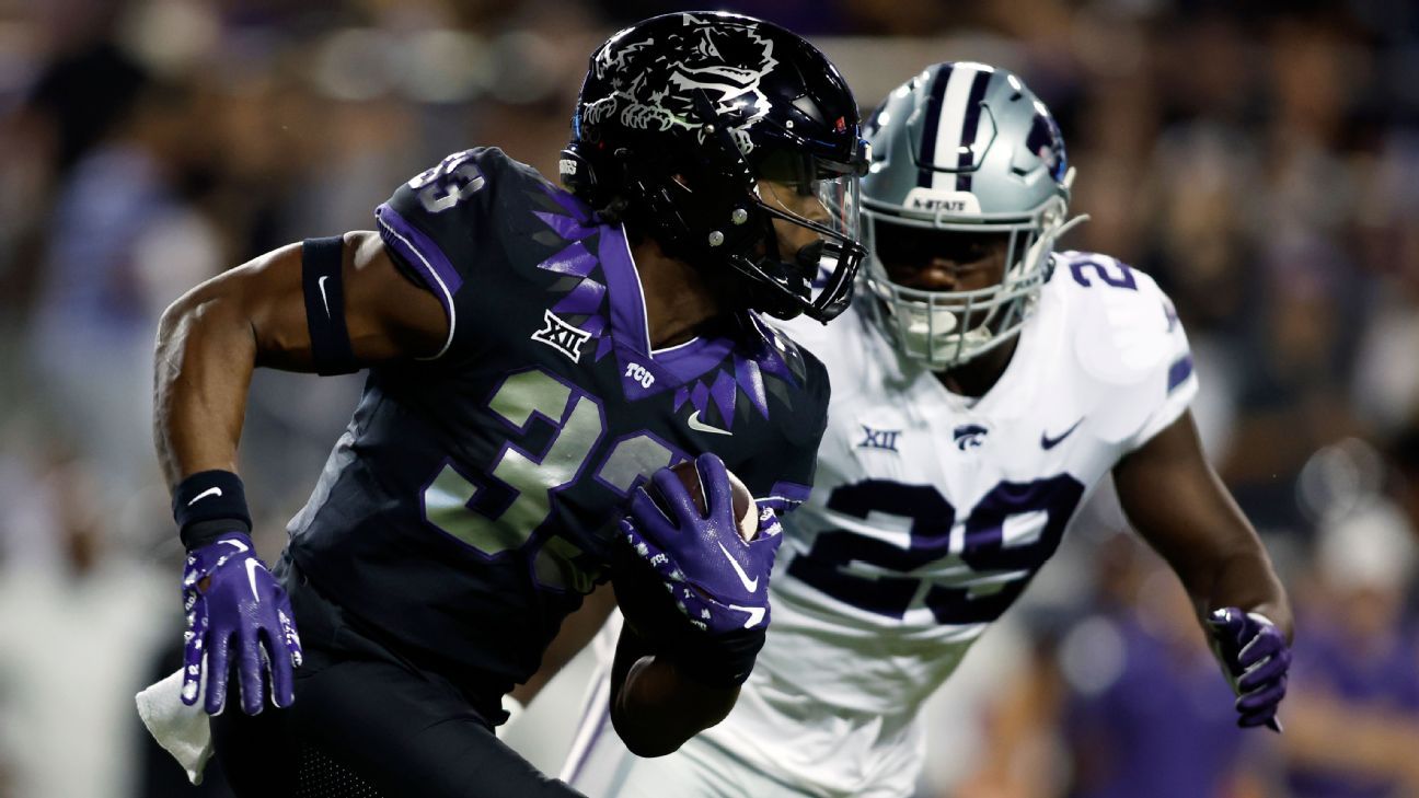 TCU RB Miller (MCL sprain) 50-50 for title game