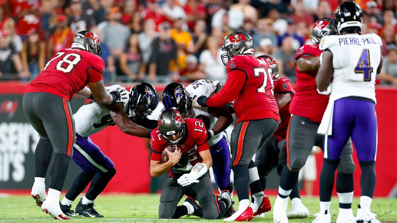 Tom Brady on first 3-game losing streak in 20 years after Buccaneers fall  to Ravens