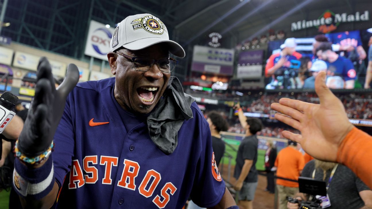 Dusty Baker Autographed Houston Astros Jersey with 2022 World Series Patch