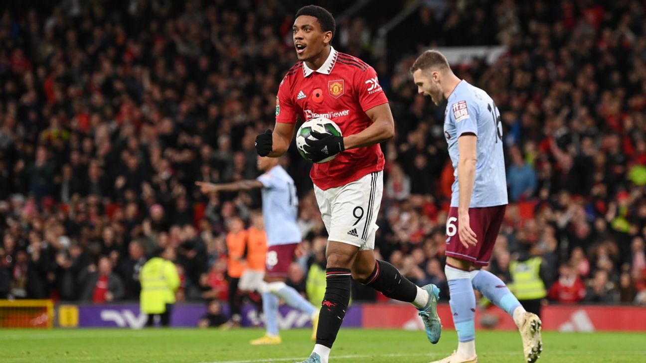 Manchester United get revenge against Aston Villa as Martial shines in six-goal ..