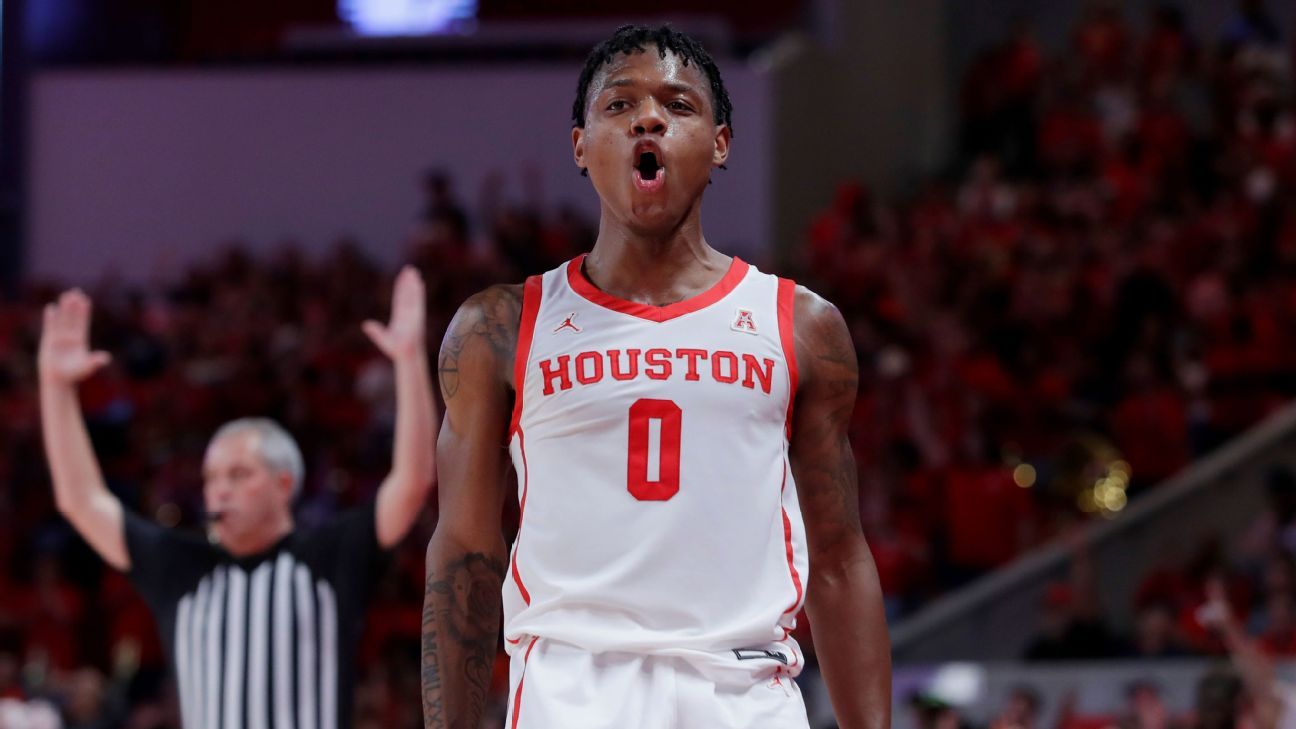 Houston clings to top spot, Kansas soars to No. 2 in men's college  basketball's latest Power 36 rankings