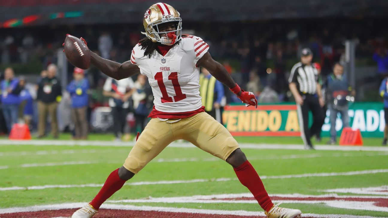 Brandon Aiyuk Will Not Play in Tonight's 49ers vs. Giants Game