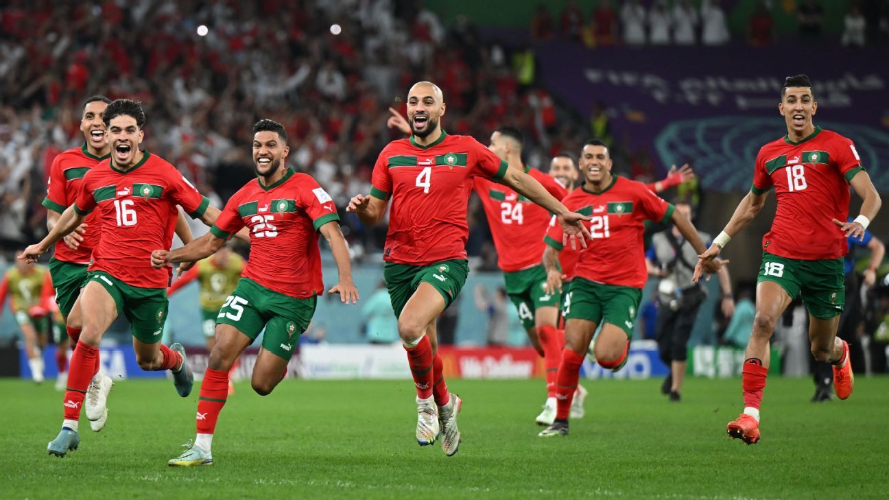 FIRST TIME IN HISTORY MOROCCO MAKES THE LAST EIGHT AS SPAIN SUFFERS MORE PENALTIES