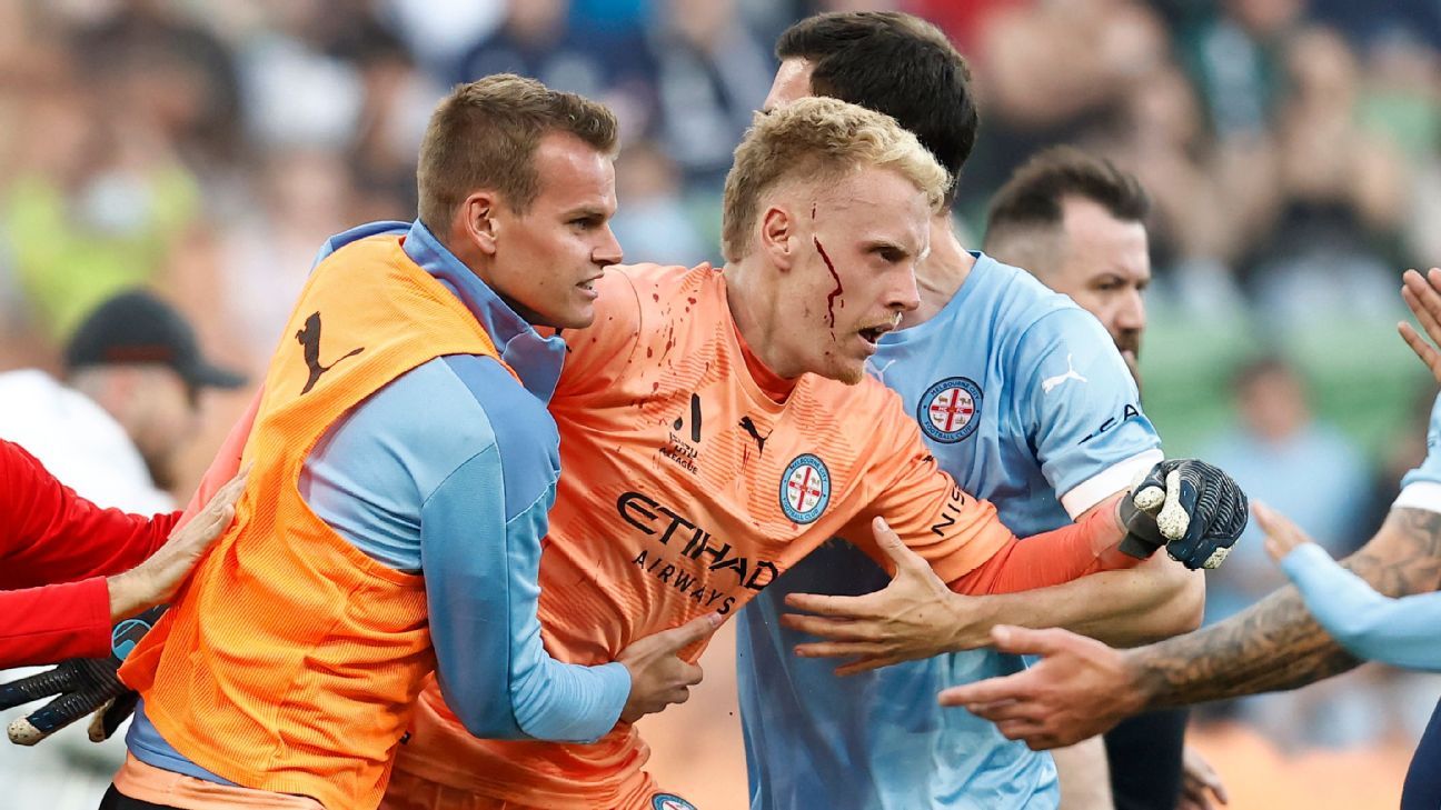 Australian A-League: Melbourne derby abandoned after violent pitch invasion