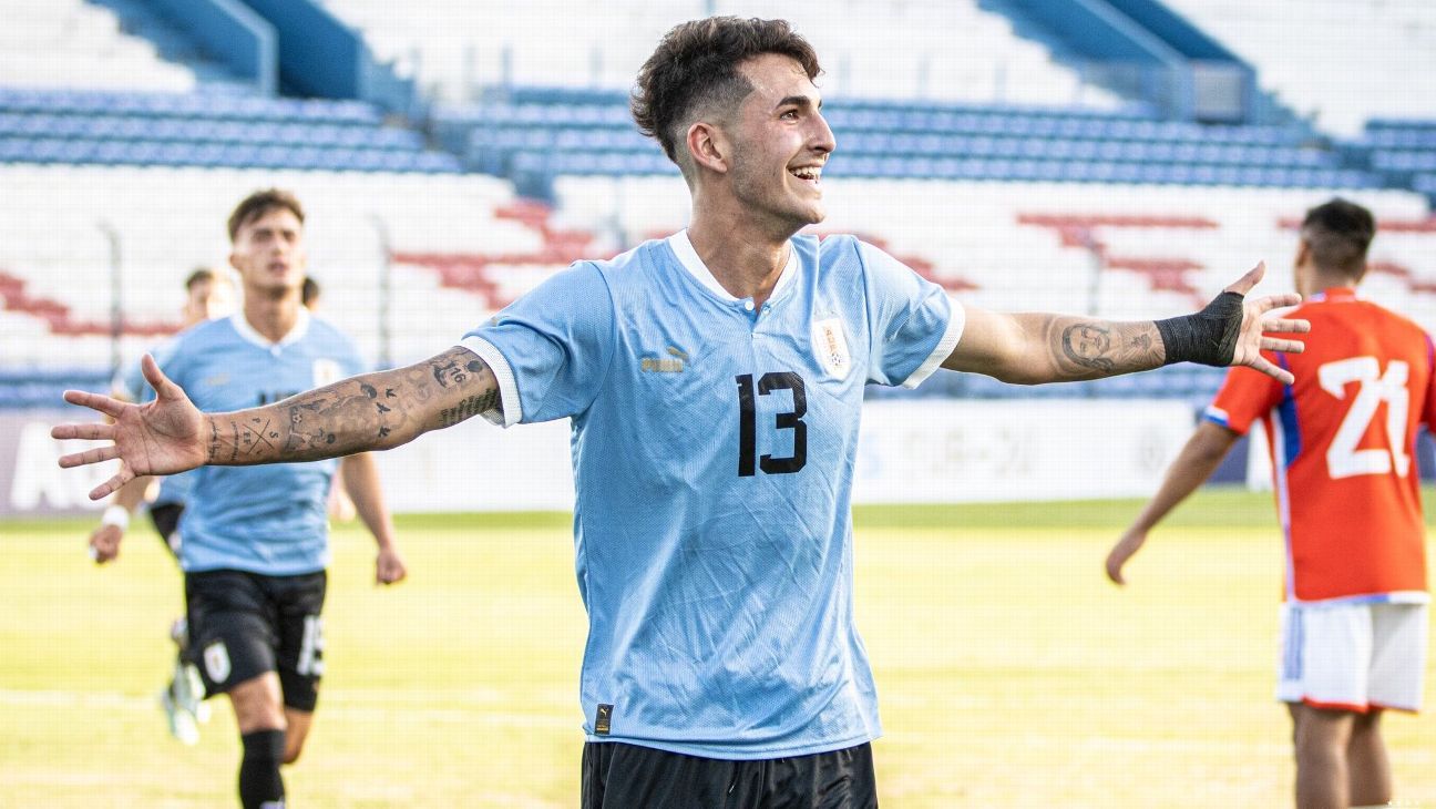 El plantel completo de Uruguay para el Mundial Sub 20 de 2023