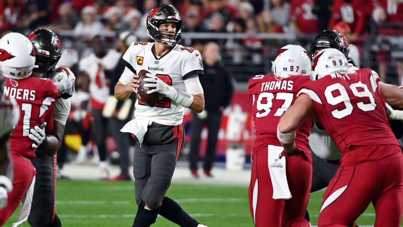 Brady leads Bucs to comeback OT win in Arizona to keep lead in NFC South race