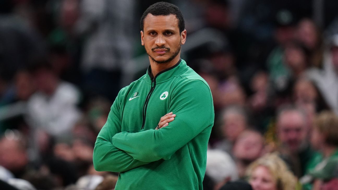 Celtics' Joe Mazzulla returns to bench after eye injury - ESPN