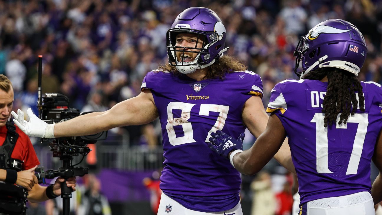 T.J. Hockenson makes immediate impact in Vikings' win – Twin Cities